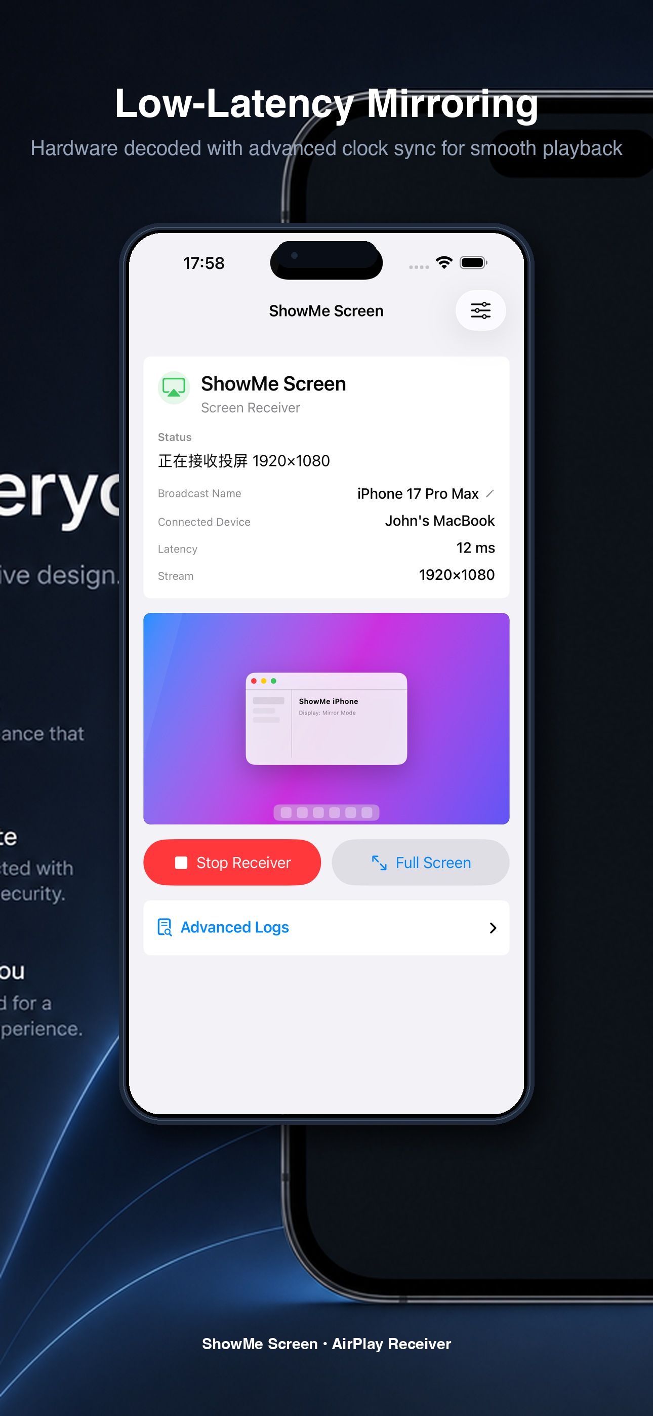 ShowMe Screen Mirroring State