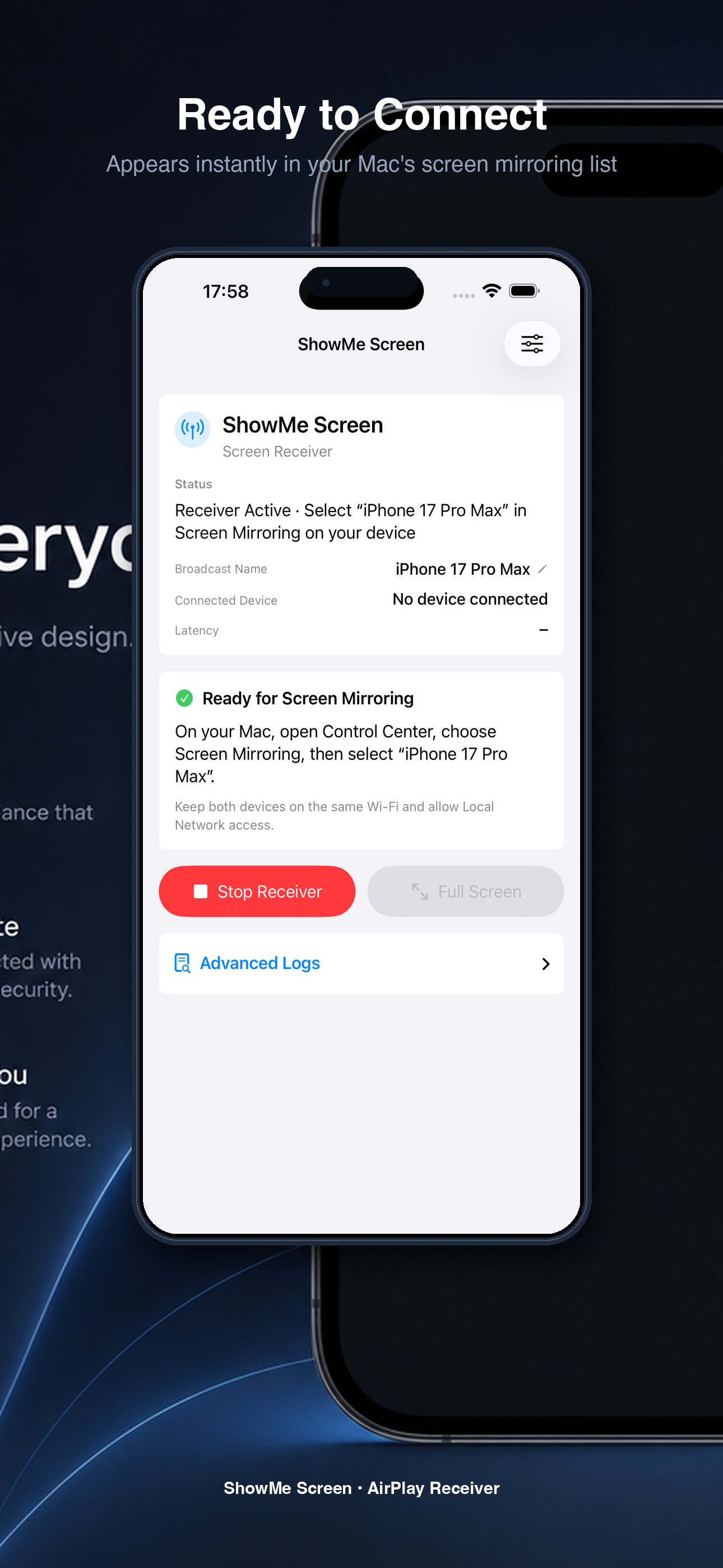 ShowMe Screen Ready State